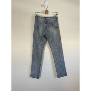 J.Galt Shanghai Women Light Blue Wash Button Fly Straight Low Rise Denim Jeans S